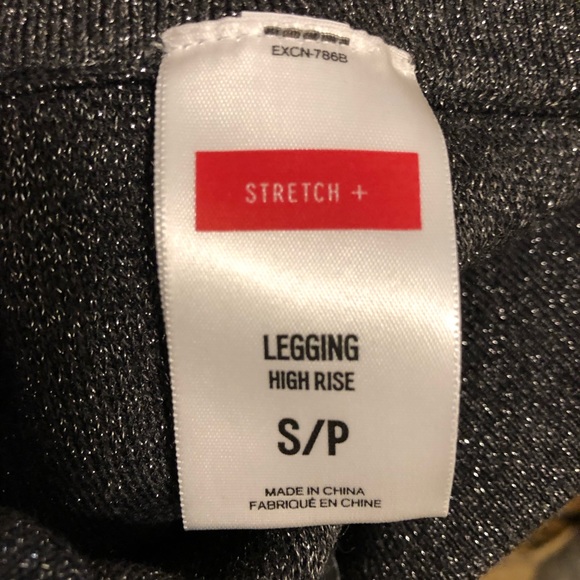 Express Sparkle Stretch Gray High Waist leggings S - Picture 3 of 9